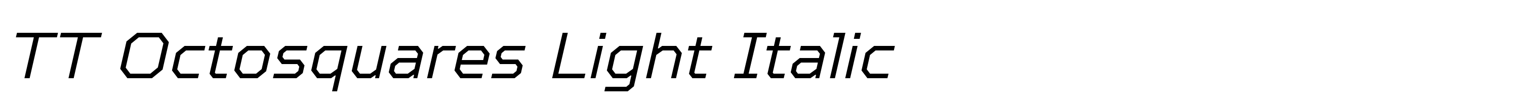 TT Octosquares Light Italic